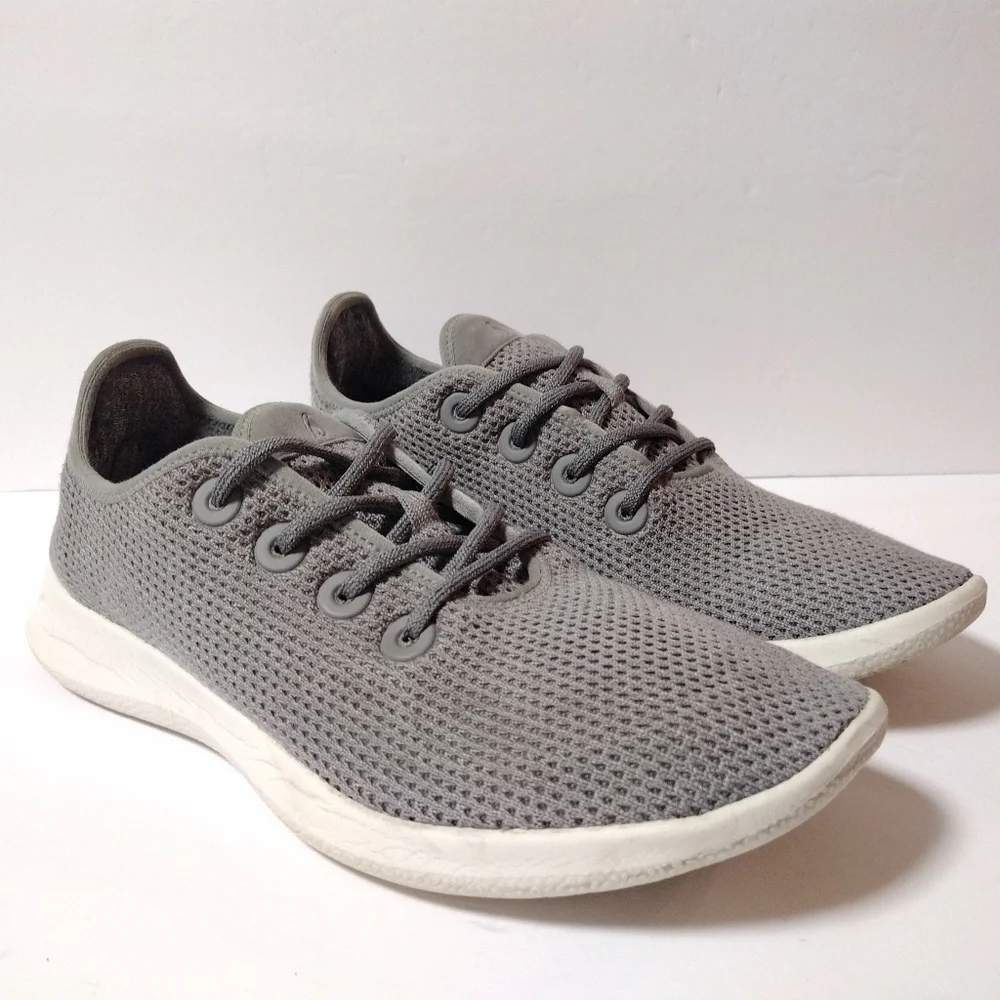 Allbirds Men's Tree Runners Knit Lace-Up Everyday Comfort Casual Sneakers Grey